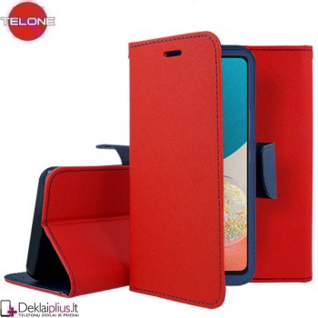 Telone fancy dėklas su skyreliais - raudonas (telefonams Samsung A53 5G)